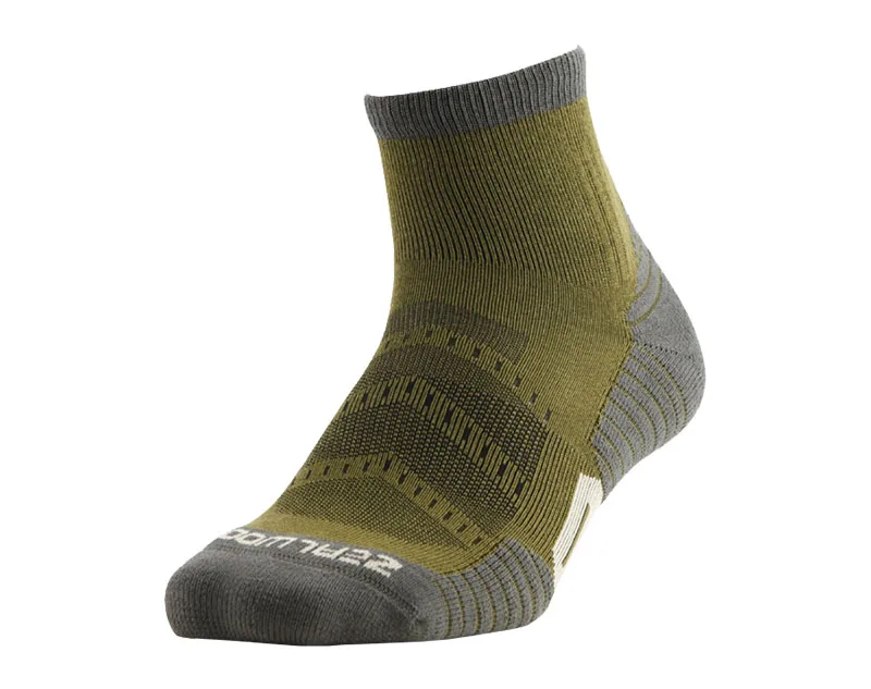1 pair army green Беговые носки, ZEALWOOD Мужские Женские антиблистерные носки для велоспорта спортивные носки для гольфа Антибактериальный увлажняющий, 1/3 пар - Цвет: 1 pair army green