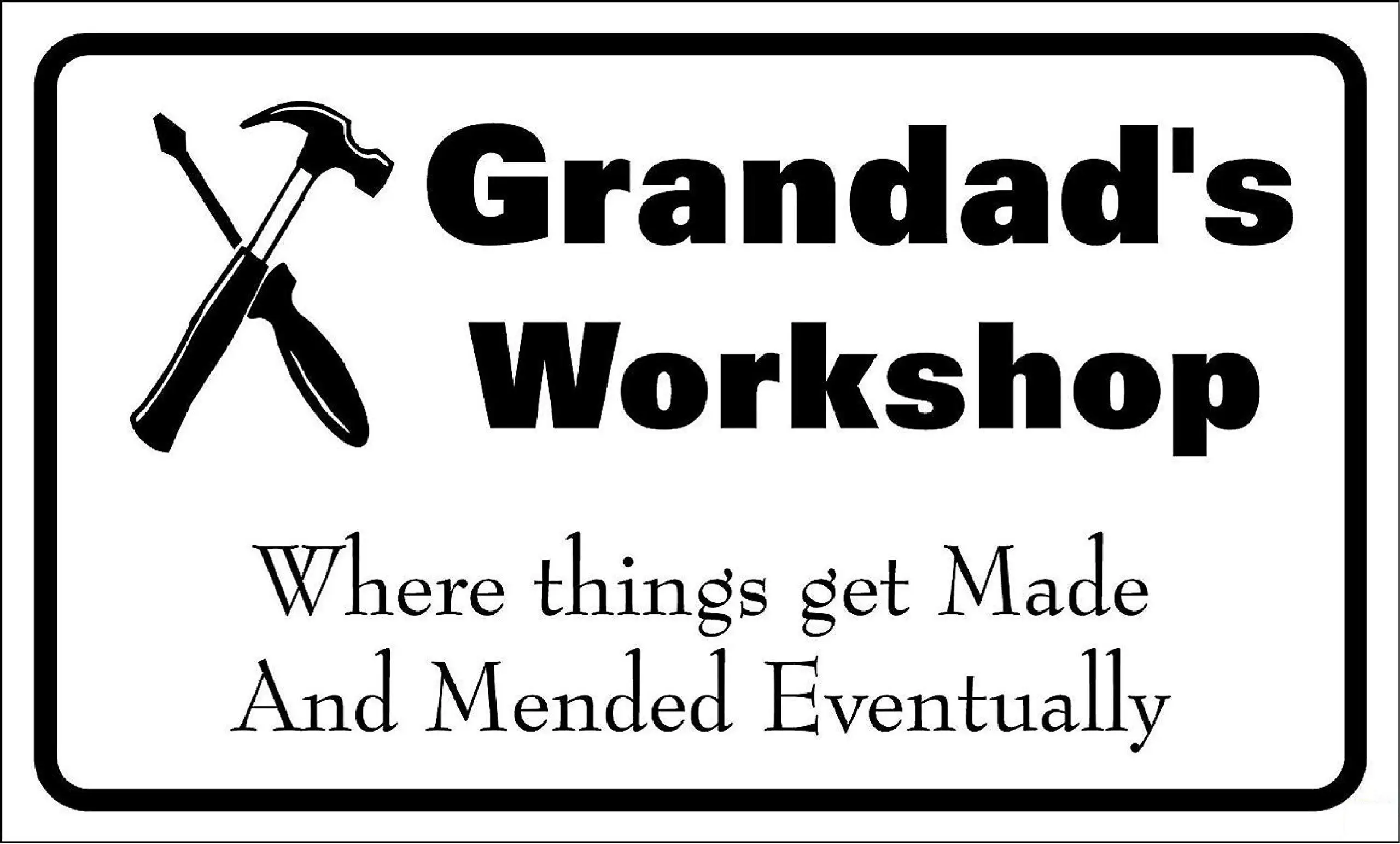 

SLALL Grandad's Workshop Retro Street Sign Household Metal Tin Sign Bar Cafe Car Motorcycle Garage Decoration