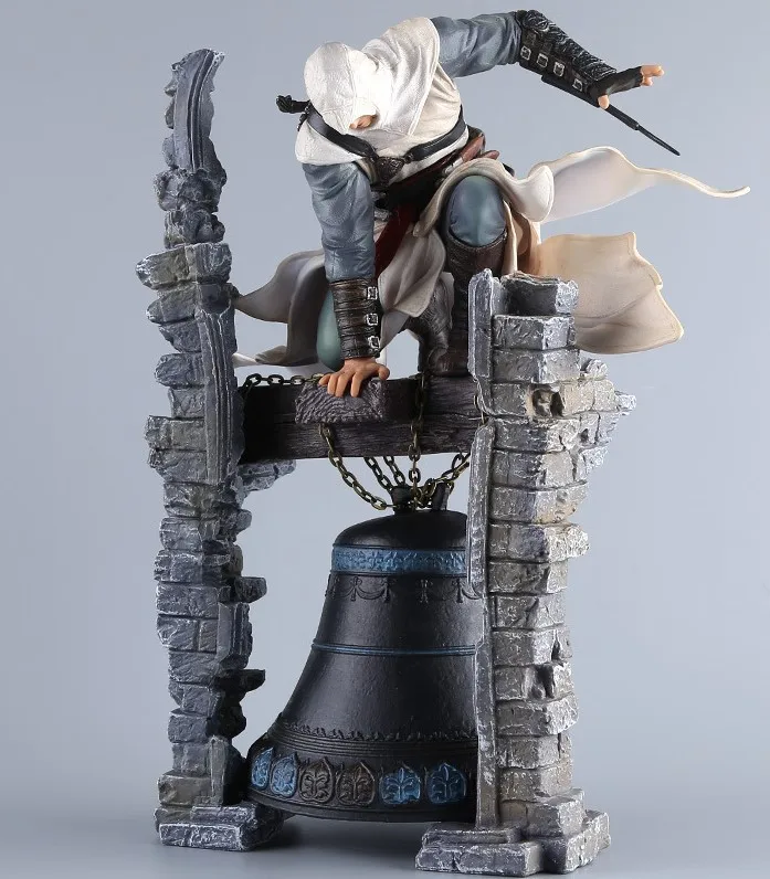 

26cm Game Assassin's Faith Figma Altair Ibn La-ahad Artel Bell Tower Model Scene Action Figure Decorative Toys for Youth