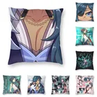 Чехол для подушки с принтом Genshin Impact Kaeya, декоративный чехол для диванной подушки в стиле аниме