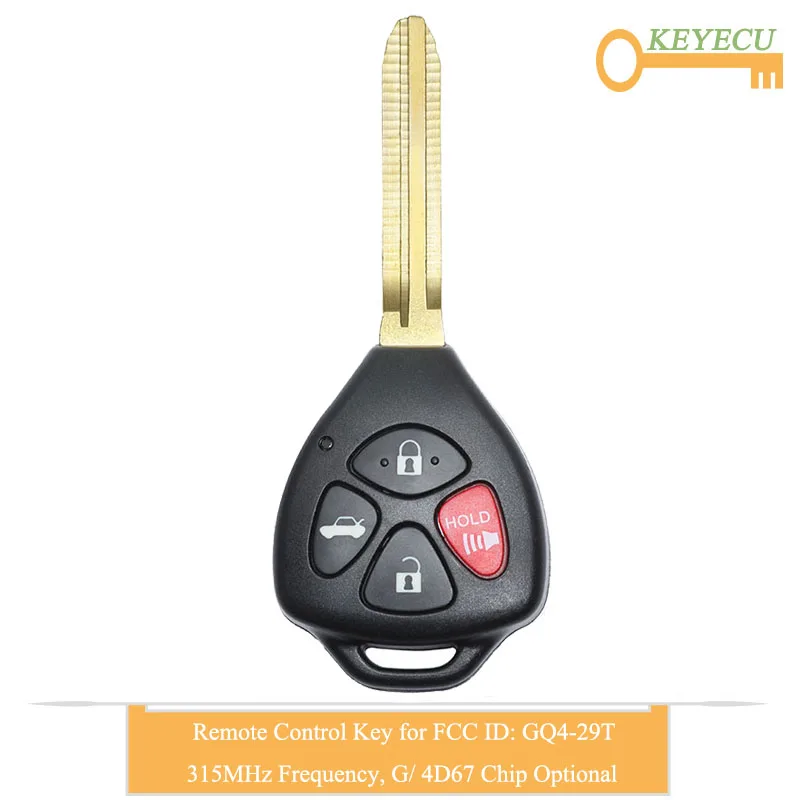 KEYECU пульт дистанционного управления автомобильный ключ для Toyota Avalon Venza Corolla 2010 2011