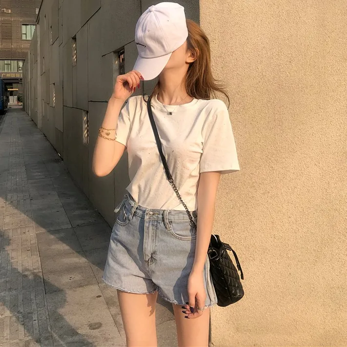 

Cheap wholesale 2021 spring summer autumn new fashion casual woman t-shirt lady beautiful nice women Tops female Ay1435