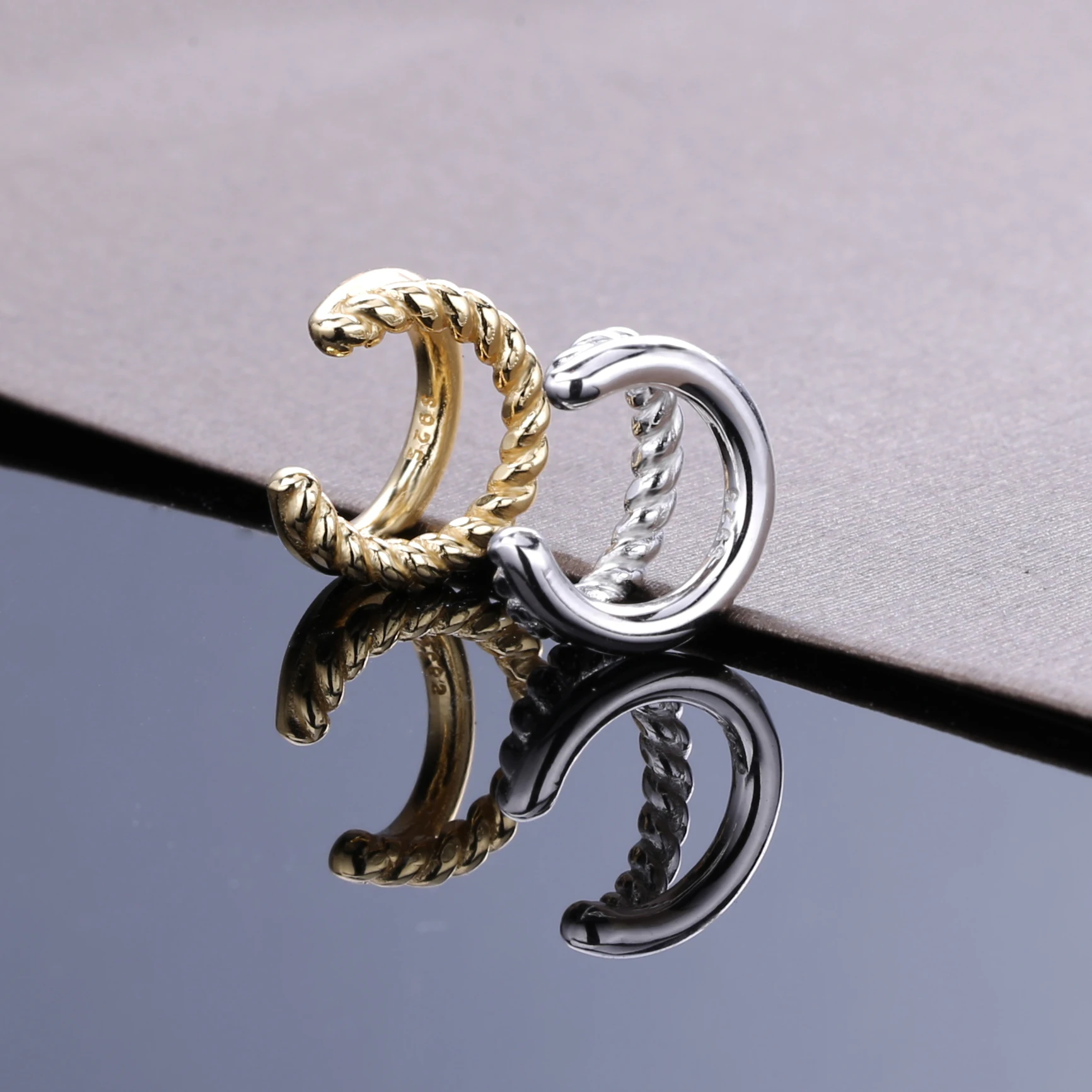 В форме сердца Love 100% 925 пробы серебро плотная радиальные уха манжеты Earcuff для Для