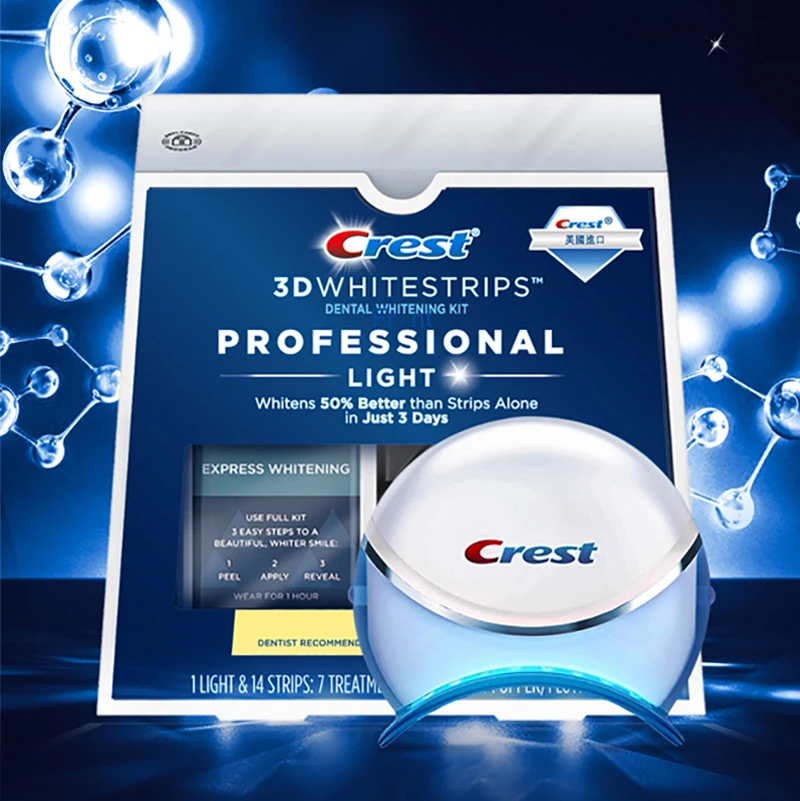 Crest 3D отбеливающие полоски с профессиональным сисветильник Том Отбеливающее