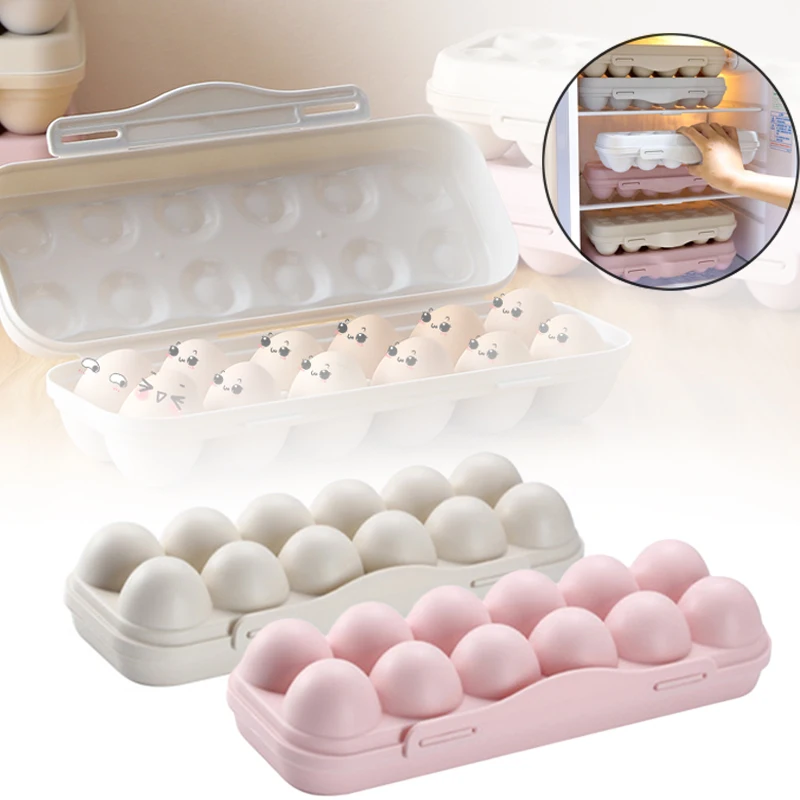 

12-Grid Egg Storage Box Kitchen Refrigerator Food Fridge Durable Organizer Tool