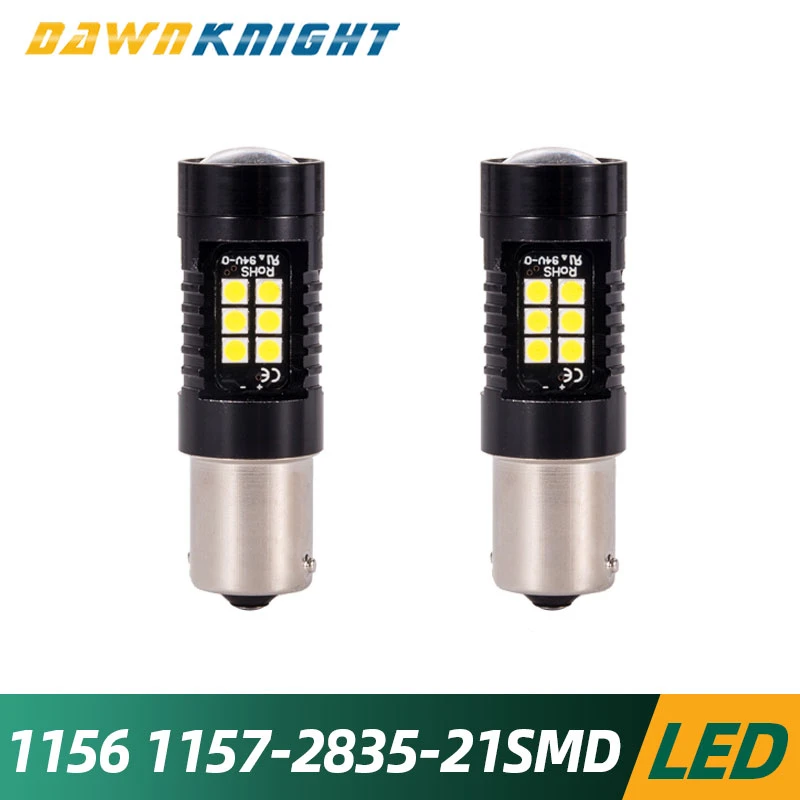 2 шт. Автомобильные светодиодные лампы для указателей поворота 1156 1157 21SMD 3030 BA15S BAY15D