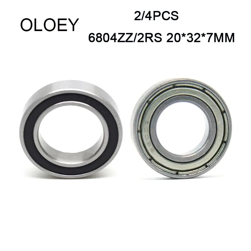 

2/4PCS 6804ZZ 6804-2RS Ball Bearing ABEC-1 20x32x7 mm Thin Section 6804 ZZ Bearings 6804 2Z 6804Z