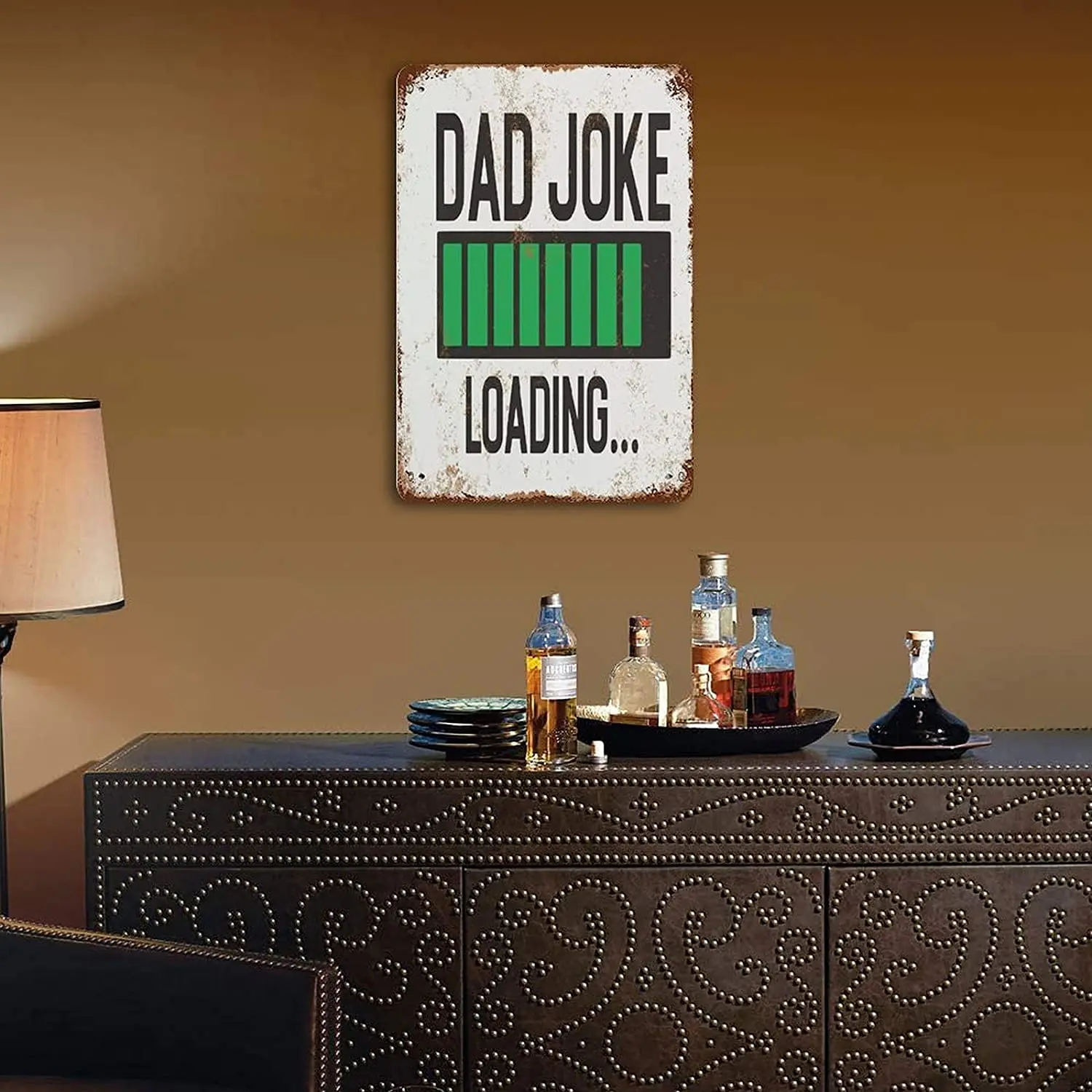 

EricauBird Dad Joke LoadingVintage LookRetro Aluminum Sign Wall DecorVintage MetalTin Sign Wall Plaque Poster for Home Bar