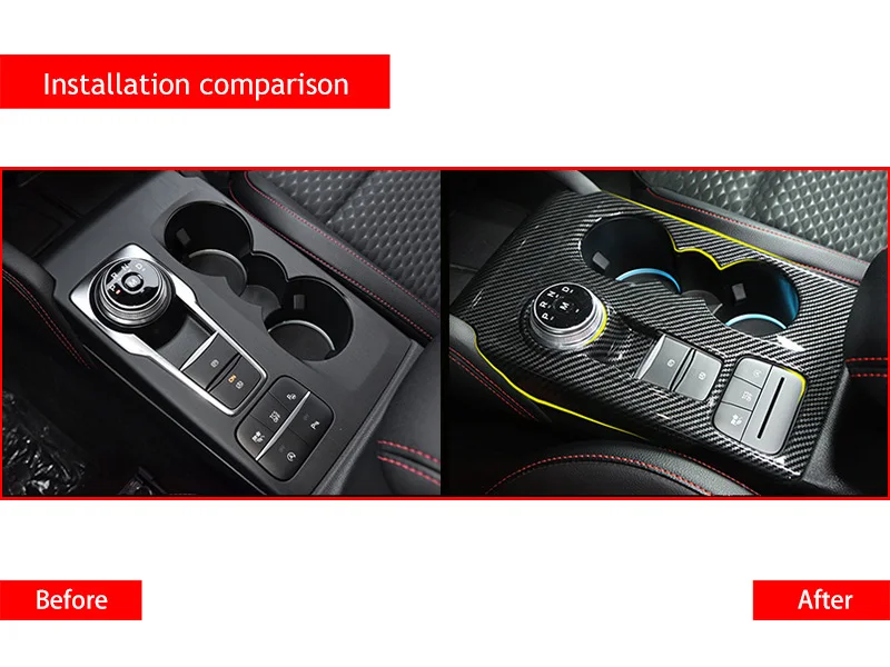 Car Gear Box Panel Trim Frame Cover Sticker Strips Garnish Decoration Styling For Ford Focus MK4 2018 2019 2020 Accessories | Автомобили и