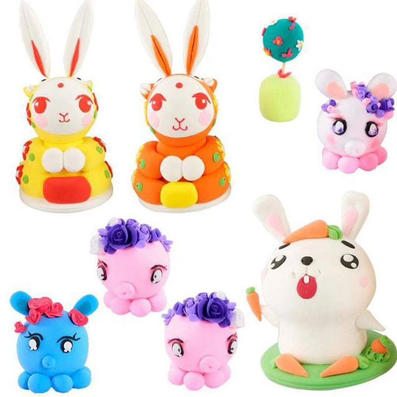 50 Цвета Полимерная глина светильник мягкой глины DIY мягкий литье Craft печь выпечки