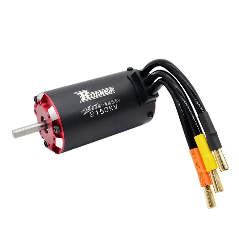 

ROCKET V2 Supersonic 3670 4-полюсный и встроенный датчик температуры и порт датчика, водонепроницаемый бесщеточный двигатель для радиоуправляемого ав...
