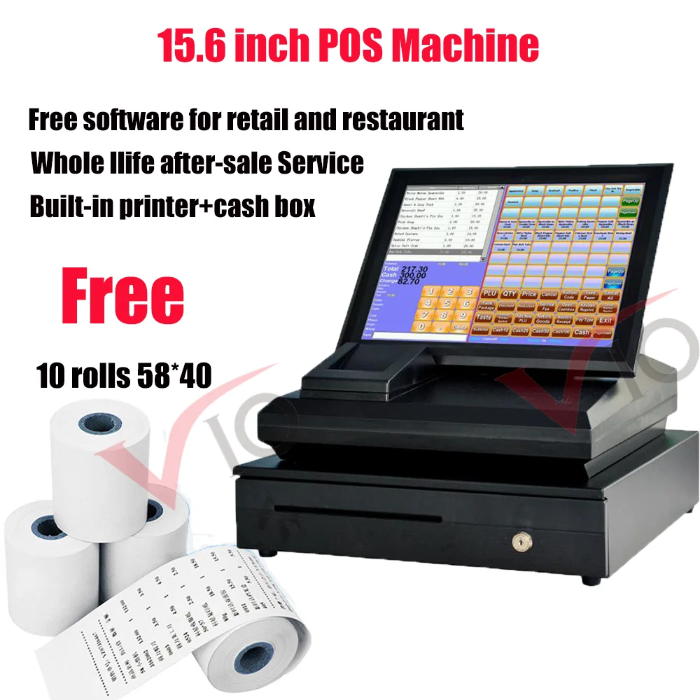 Бесплатное программное обеспечение POS 15 дюймовый сенсорный экран система