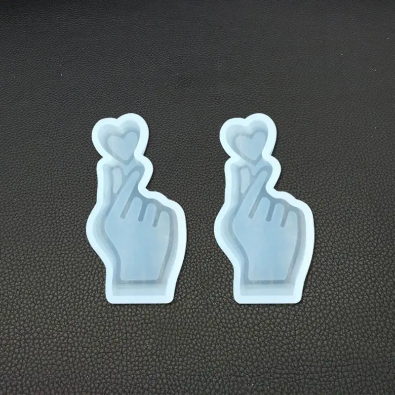 

DIY Epoxy Resin Mold Finger Heart Resin Pendant Mold Jewelry Making Decoration