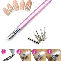 hot sale gel design dotting nail art painting pen with 5 nibs for salon manicure diy tool