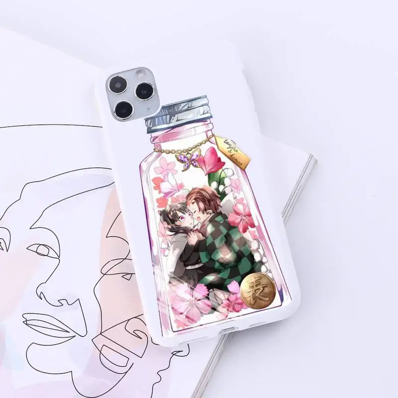 

Demon Slayer Wishing bottle Phone Case Candy Color for iPhone 6 7 8 11 12 s mini pro X XS XR MAX Plus