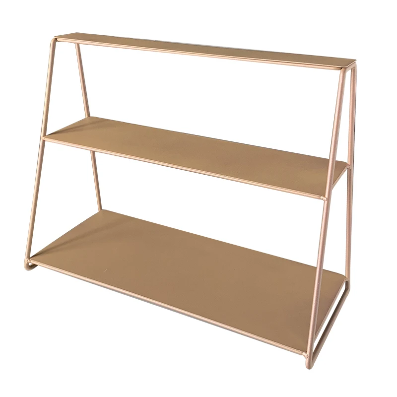 

Champagne 3 tiers storage racks decorating tools for wedding dessert table home decoration perfume display