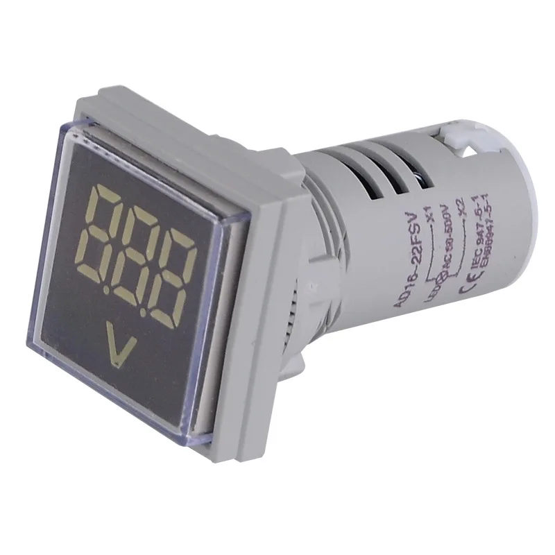 AC 60-500V 22mm Digital LED Display Voltmeter Meters Voltage Gauge Indicator Square Round Signal Lamp Tester Measuring Range | Инструменты