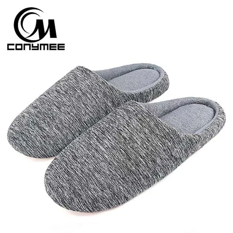 BX-RCS Gray Обувь на плоской подошве; женские домашние тапочки; мягкая плюшевая хлопковая обувь; полосатые тапочки для спальни; зимние женские пушистые Тапочки Большой размер меховые тапочки мужчины женщины противоскользящие обувь - Цвет: BX-RCS Gray