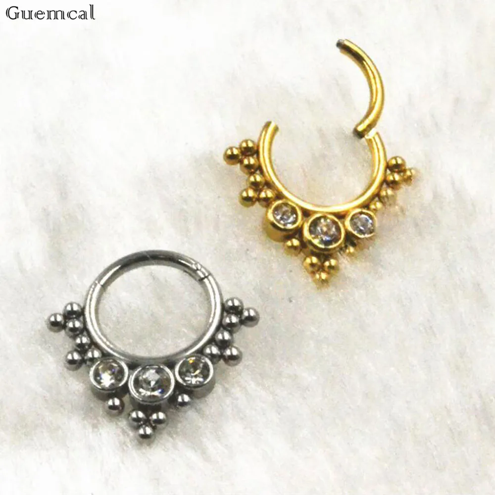 

Guemcal 16G Diamond and Ball Nose Studs Closed Loop Earrings 316L Stainless Steel for Woman Men Earrings Piercing Jewelry