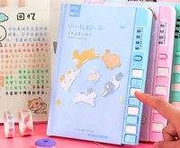 cute cartoon password manual ledger lovely animal print diary book 8 colors gel pen included office stationery vintage hand book