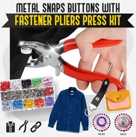 plier tool 120200 set 10 color metal sewing buttons hollowsolid prong press studs snap fasteners for installing clothes bags