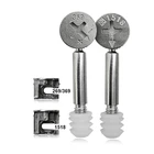 20 шт.лот 3 в 1 эксцентриковые крепежные детали для колесных гаек Соединительный винт для мебели с дюбером и предварительно вставленной гайкой