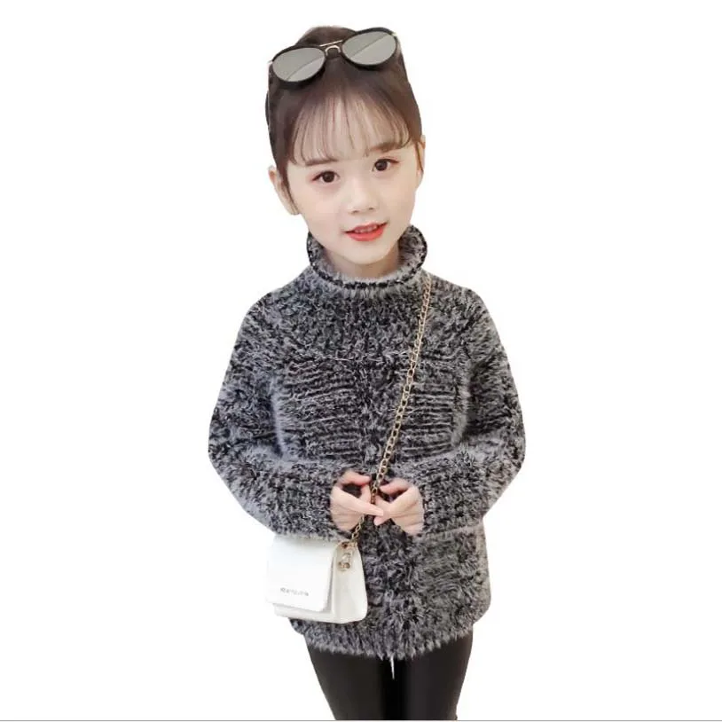 Одежда для девочек Детская осенняя теплая куртка Детский Зимний вязаный