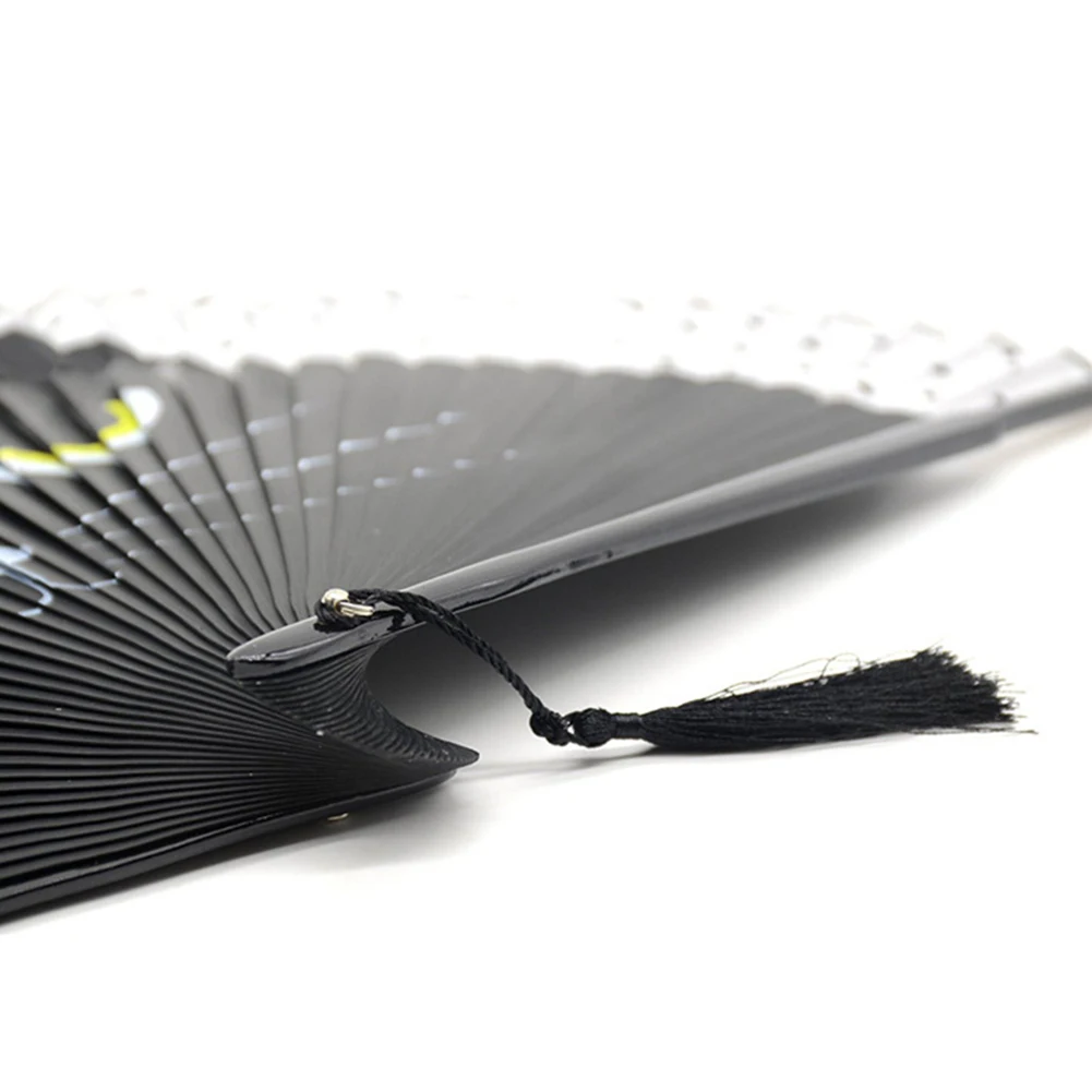 Винтажный складной веер для танцев с изображением кота украшение дома в