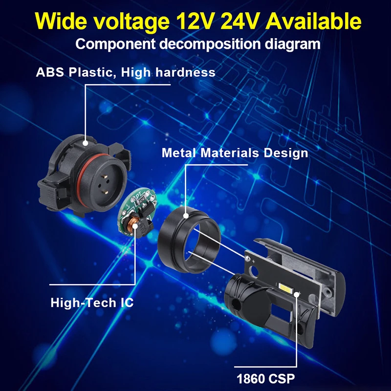 2 шт. H8 H9 светодиодный лампы CSP Белый Сигнал противотумансветильник фары s для
