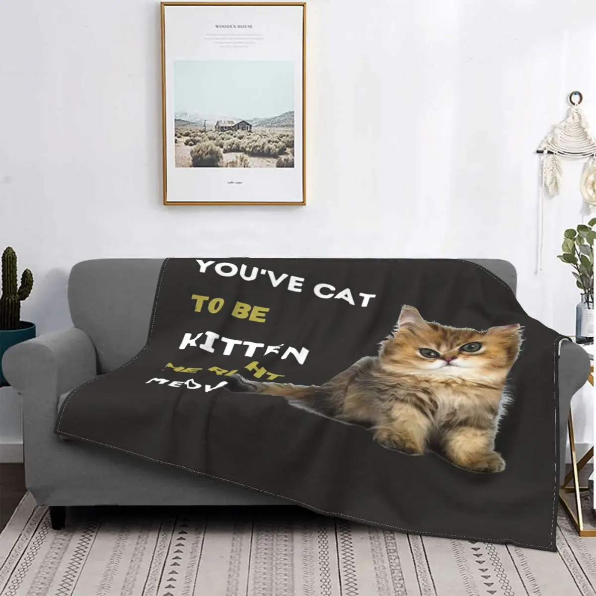 

Manta de gato para ser froto, colcha a cuadros para cama, sofha, funda de sofah, manta Kawaii en la cama