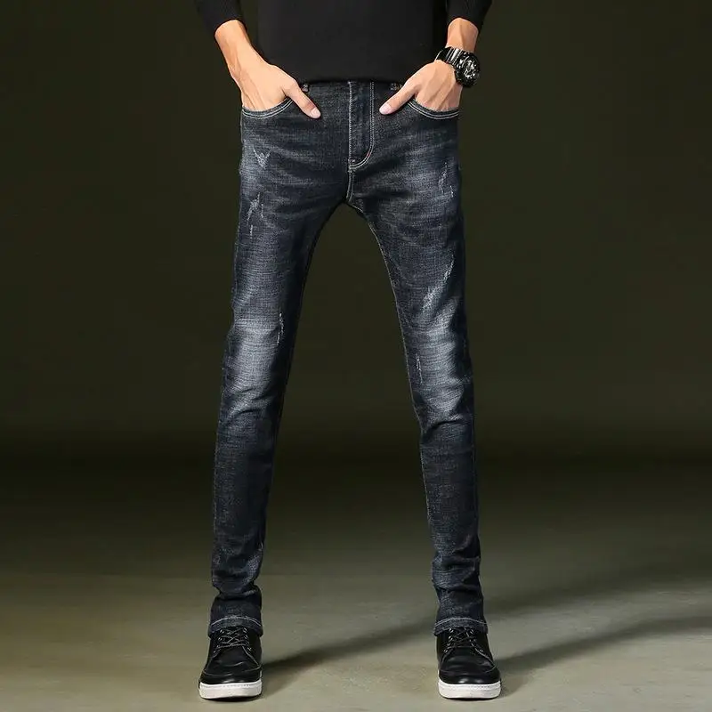 

Men's Fashion Trend Jeans Ripped Denim Pants Fashion Casual Loose Trousers