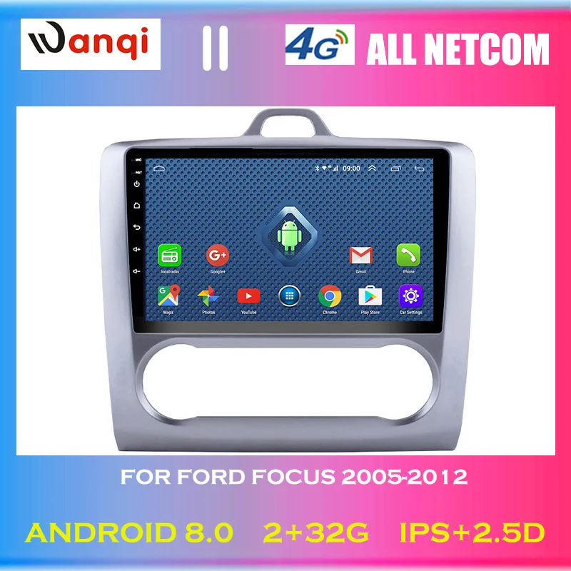 4G Lte все Netcom Android 8 0 автомобильный аудио плеер 9 дюймов для Ford Focus 2005 2012
