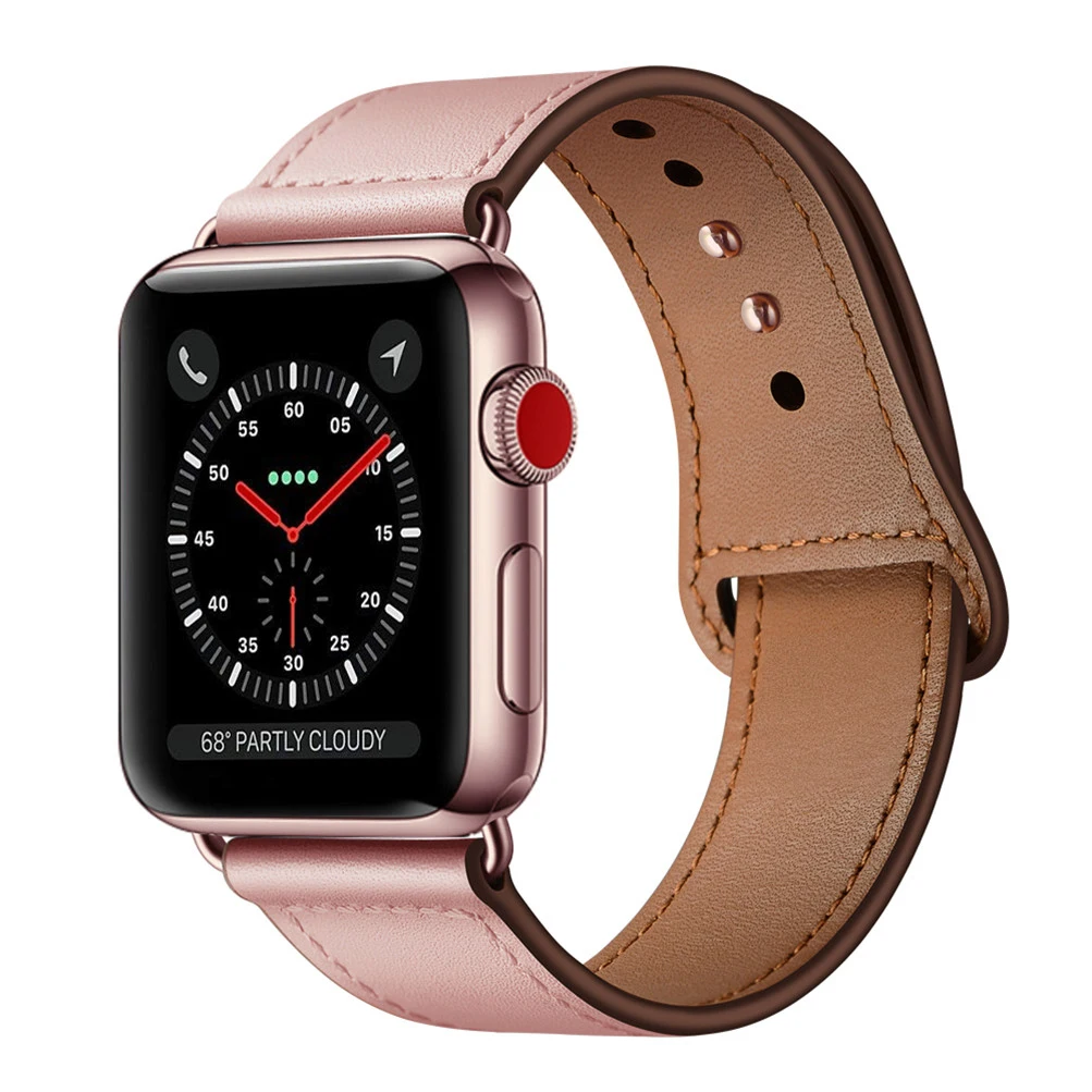 Ремешок из натуральной кожи для Apple Watch Series 5 4 3 2 1 роскошный кожаный браслет VIOTOO 38