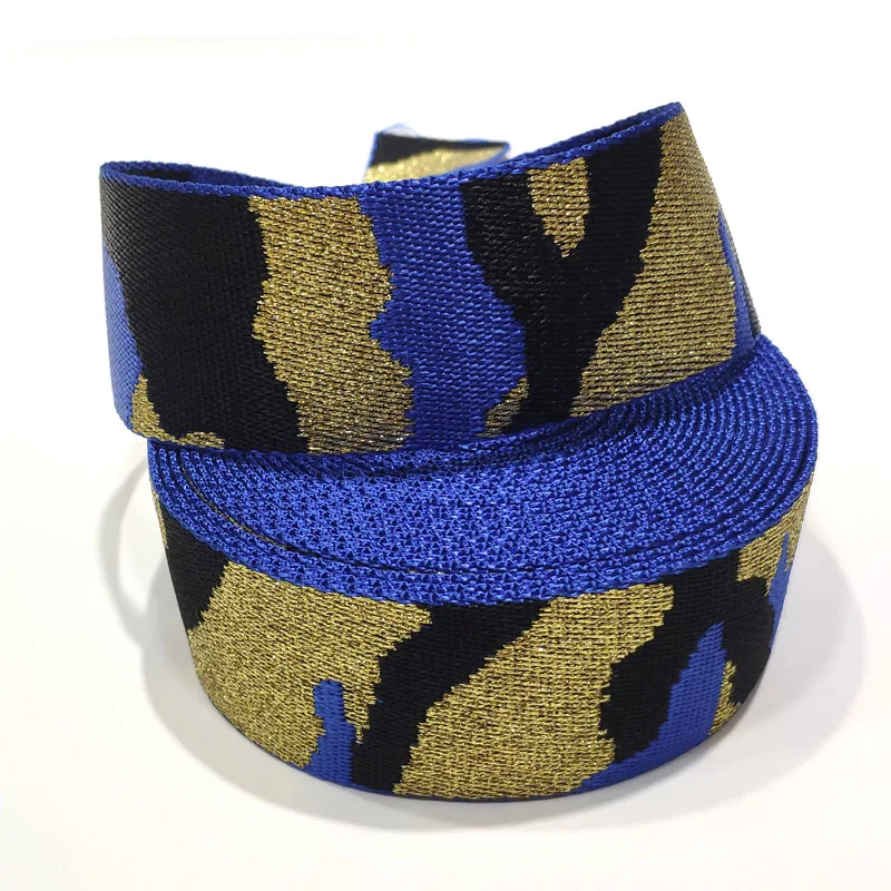 

New Design 2 Inch Wide 1.7mm Thick Blue/Black Color With Glitter Shiny 50mm