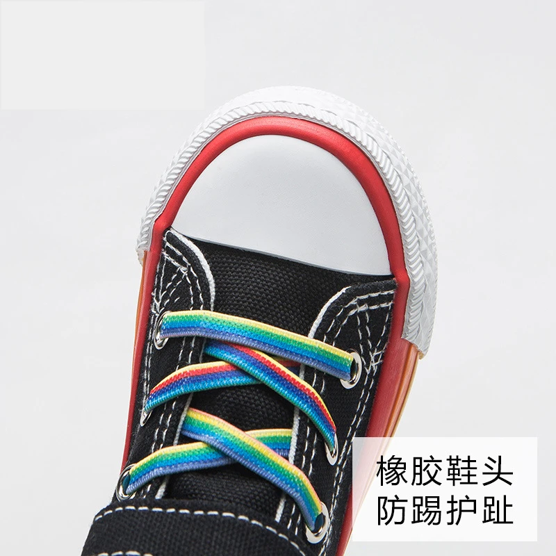 Весенняя парусиновая детская обувь с двойной звездой для мальчиков и девочек