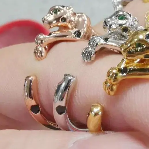 Black spot Leopard Ring Animal Panther Rings for Men or Women Designer Copper Jewelry 2020 |