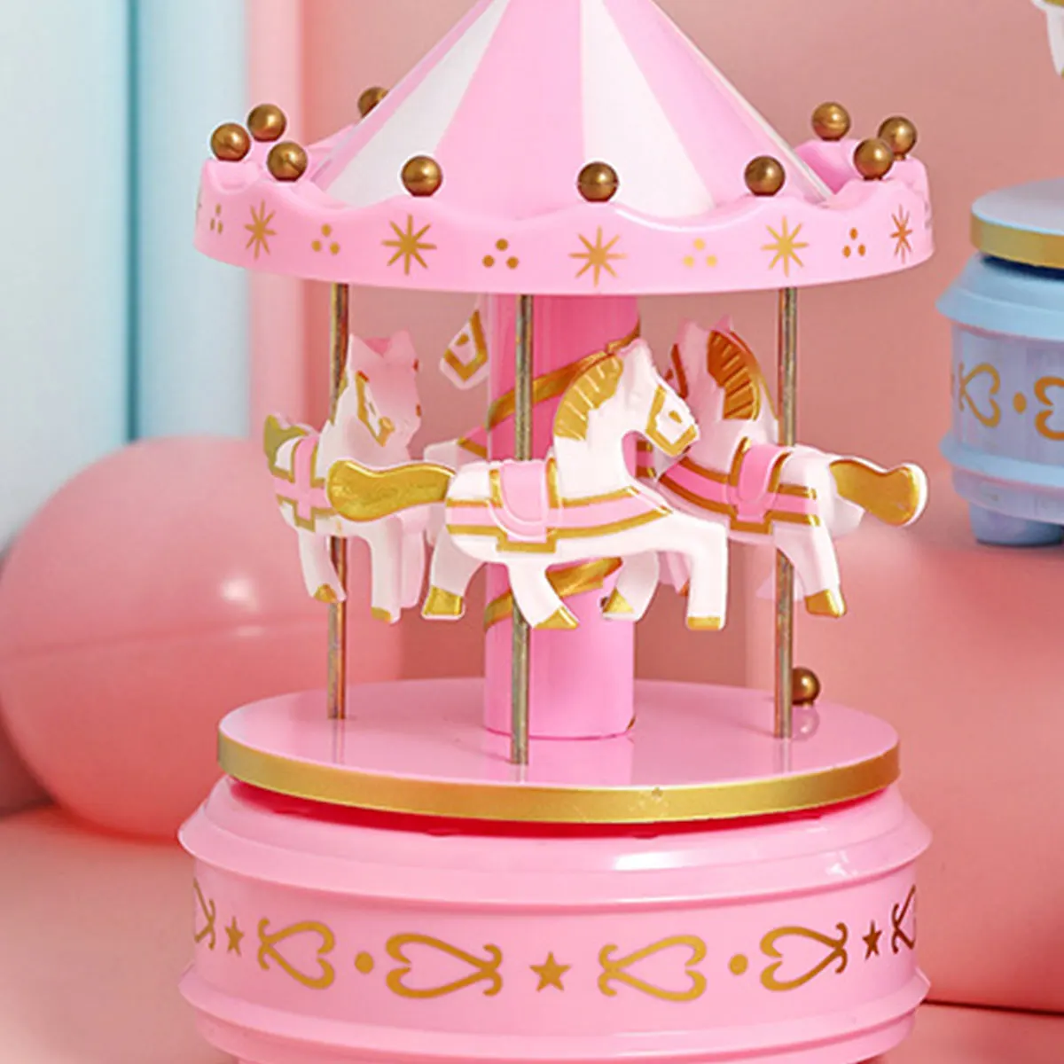 Веселая круглая музыкальная шкатулка геометрическое украшение для детской