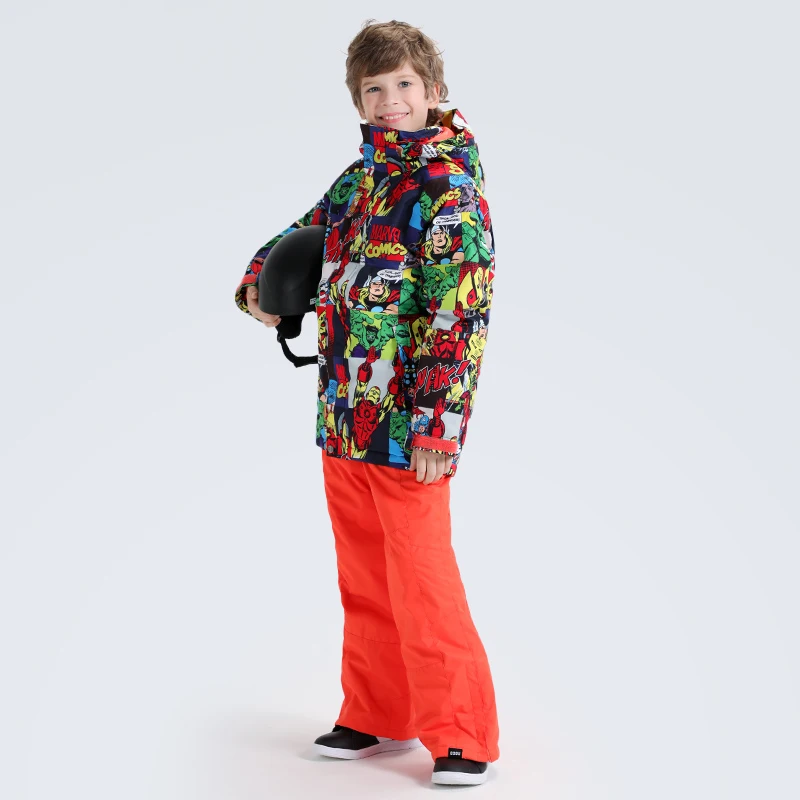 Зимний костюм для детей лыжная куртка мальчиков детский лыжный теплая