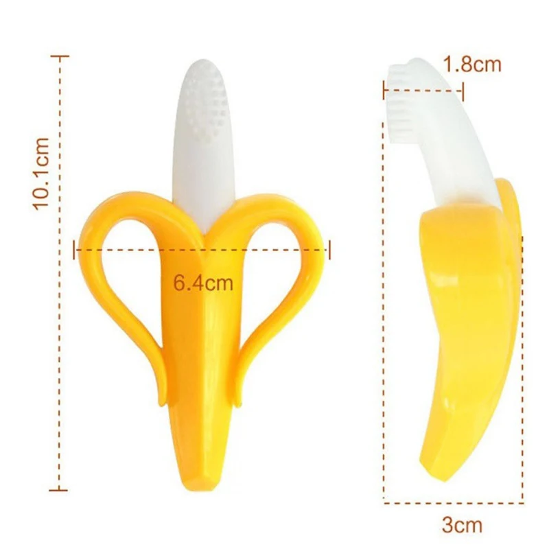 

Silicone Training Toothbrush BPA Free Shape Safe Toddle Baby Teether Chew Toys Teething Ring Kids For Infant Chewing