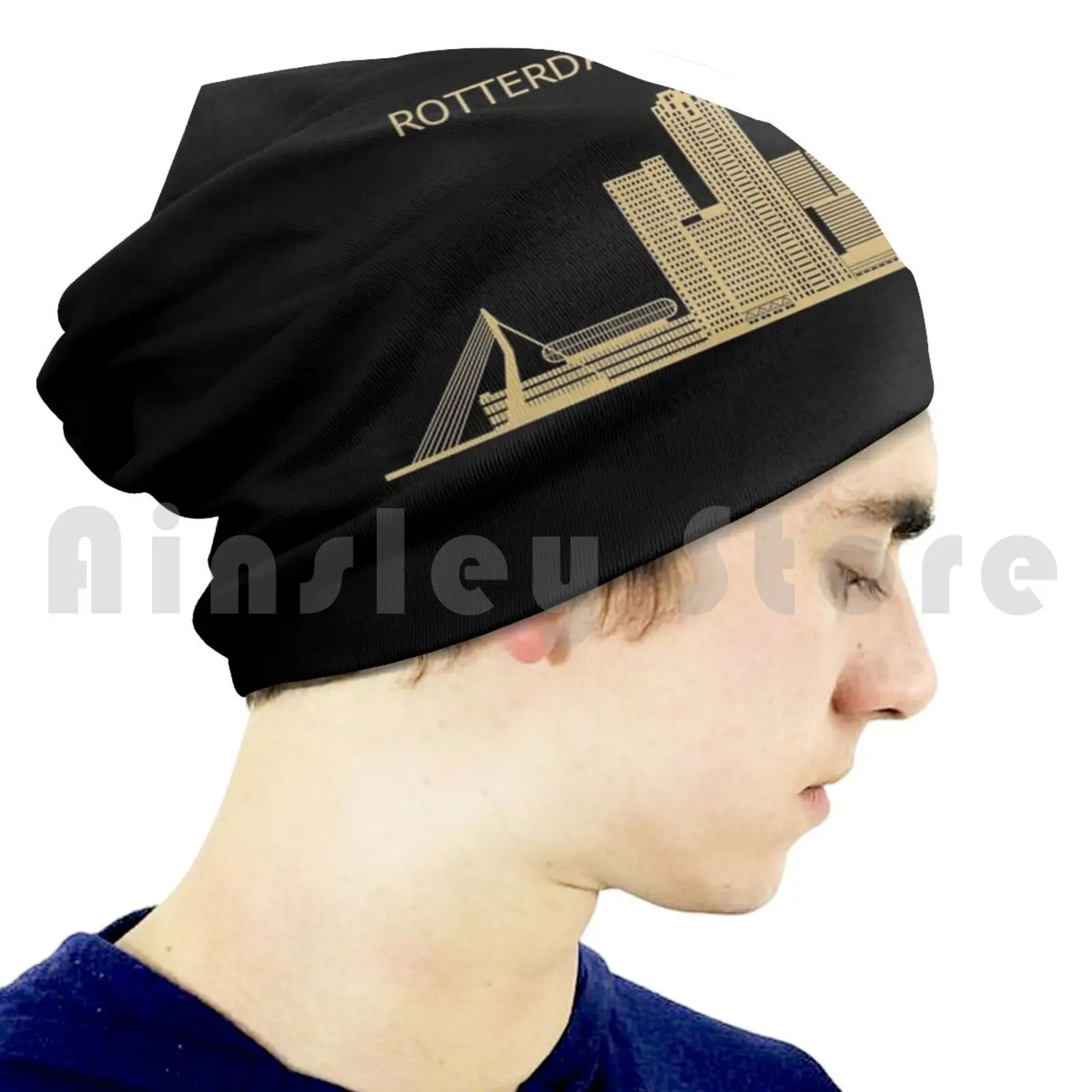Роттердам Голдлайн Миський пейзаж Пуловер Кепка Удобная городской