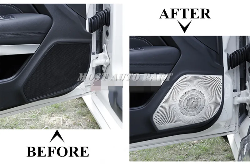 Матовая накладка на внутреннюю дверь динамика 4 шт. для Mercedes Benz E Class Coupe W207 C207 2009 2016