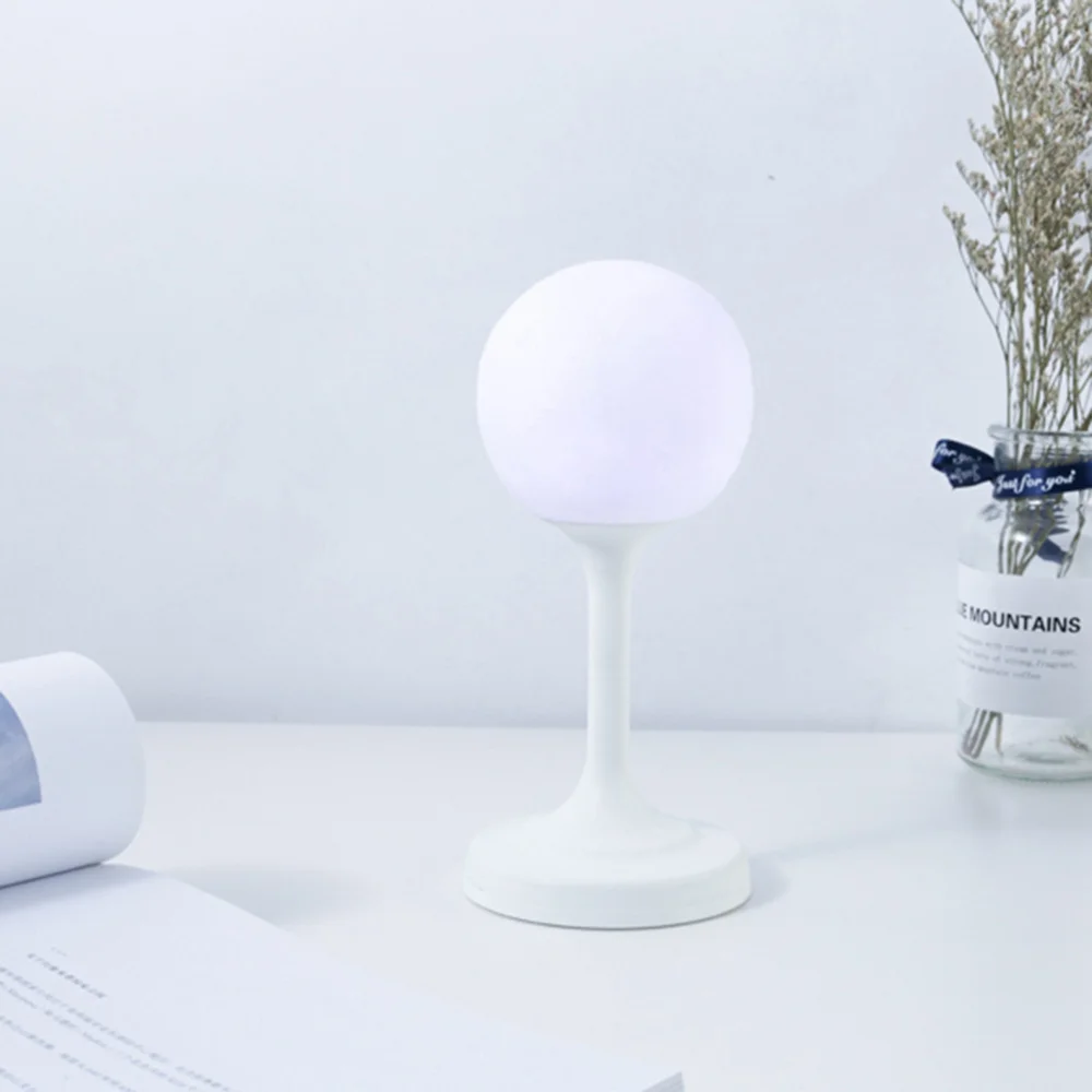 

1PC Moon Atmosphere Night Light Colorful LED USB Night Lamp Decor Lamp for Kids Bedroom Nursery Room (White)