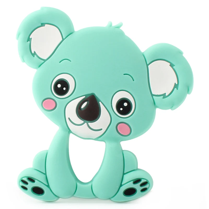 KGY001-1pc Детский Прорезыватель с героями мультфильмов, силиконовый Прорезыватель для зубов в виде животных, енота, слона, коалы, жирафа, сделай сам, Детские Прорезыватели, игрушки, аксессуары - Цвет: KGY001-1pc