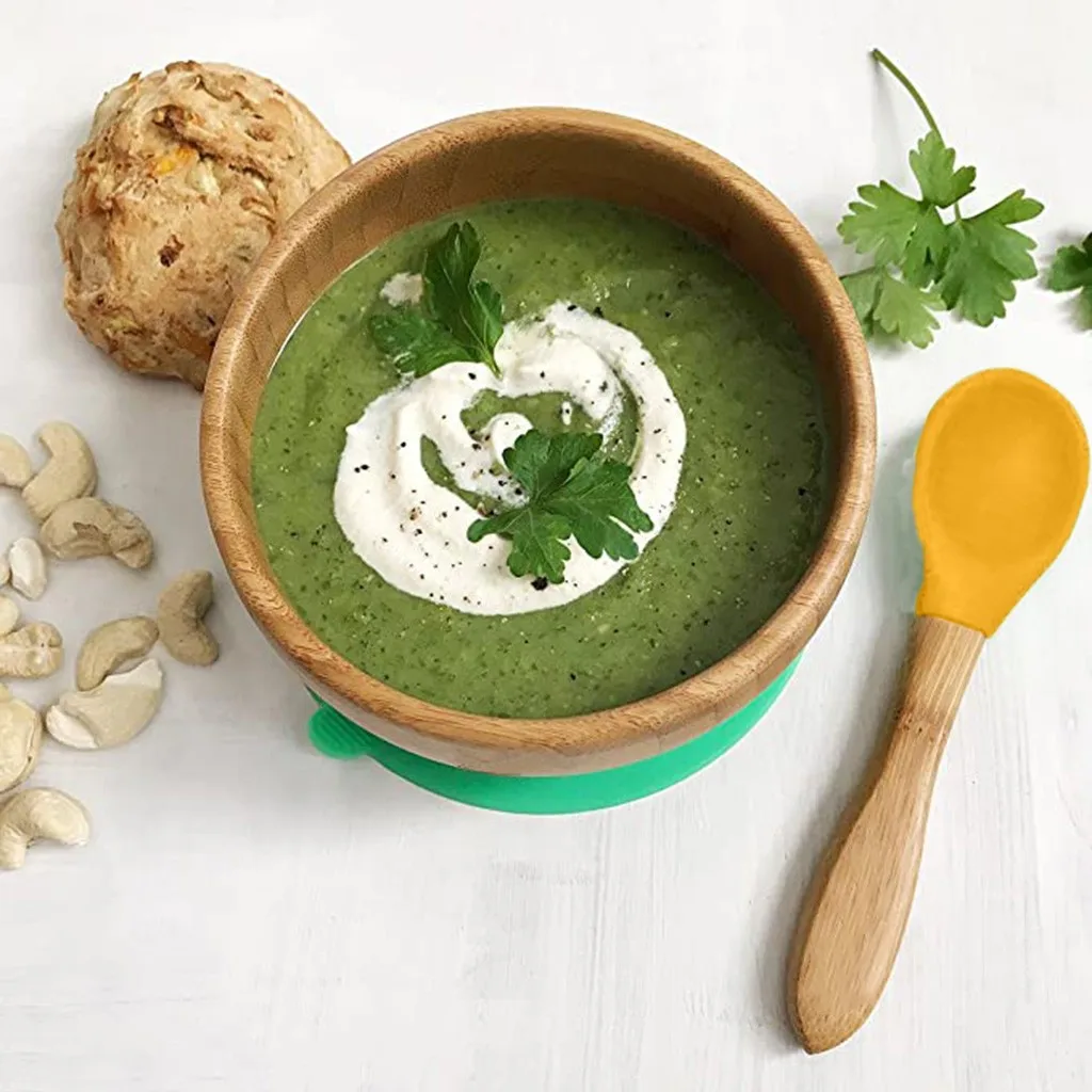 40 # круглая миска для малышей силиконовая чаша набор ложек на присоске Креативные