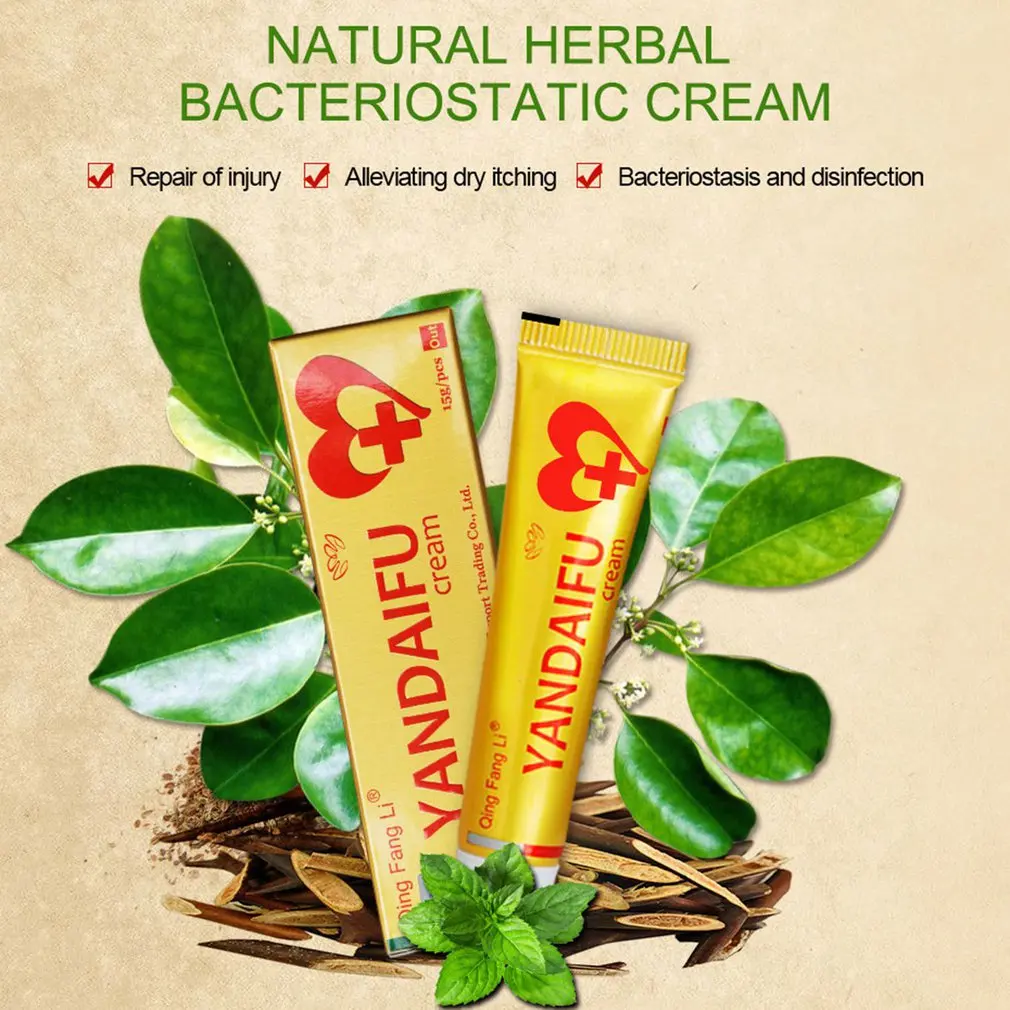 NEW15g Natural Chinese Medicine Herbal Anti Bacteria Cream Psoriasis Eczema Ointment Treatment High Quality |