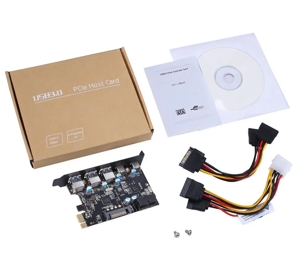 USB 3.0 PCI-e карта к Type C (2) Тип A (3) 5 портами плата PCI Express расширения с внутренним 19pin
