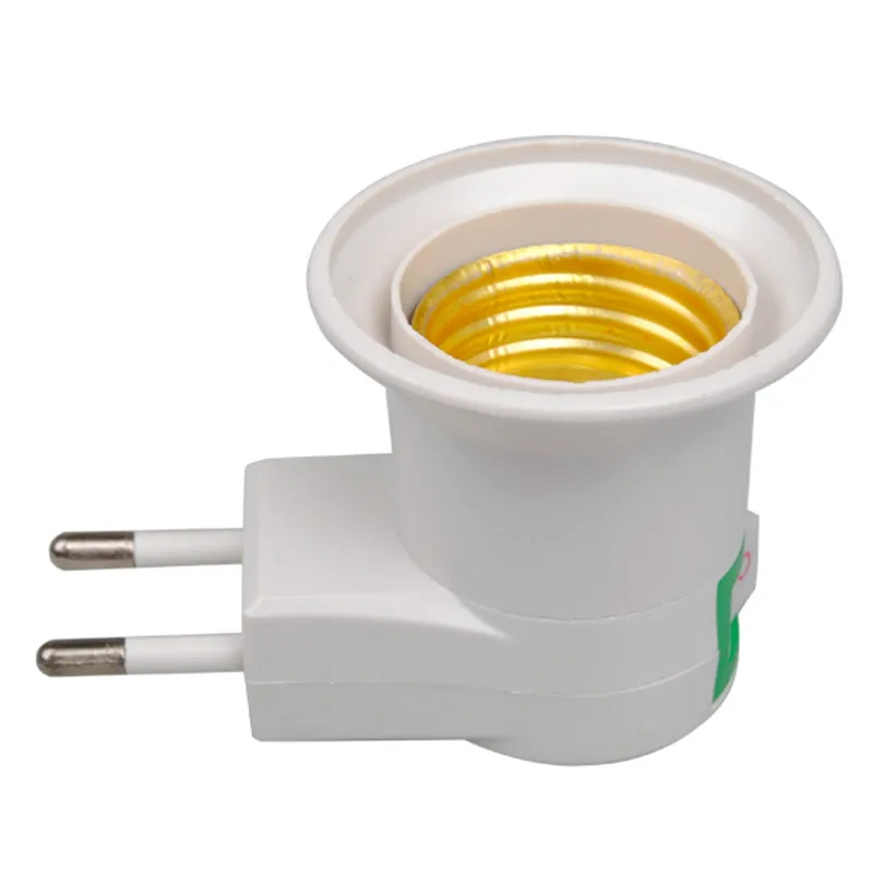 

1PC E27 LED Light Socket 220V EU Bulb Holder Converter + On/Off Button Bulb Adapter Lighting Accessories