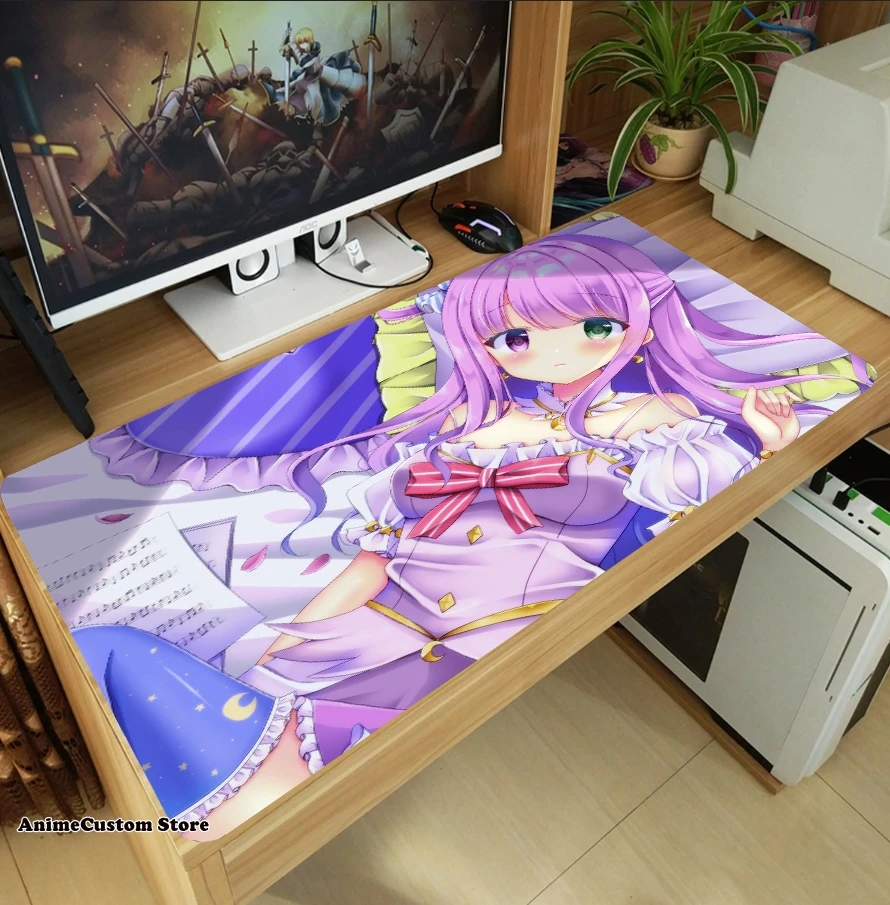 

Anime Hololive YouTube Himemori Luna Large Thicken Mouse Pad Laptop Mice Mat Tabletop Keyboard Mat Anti-Slip Playmat Gift