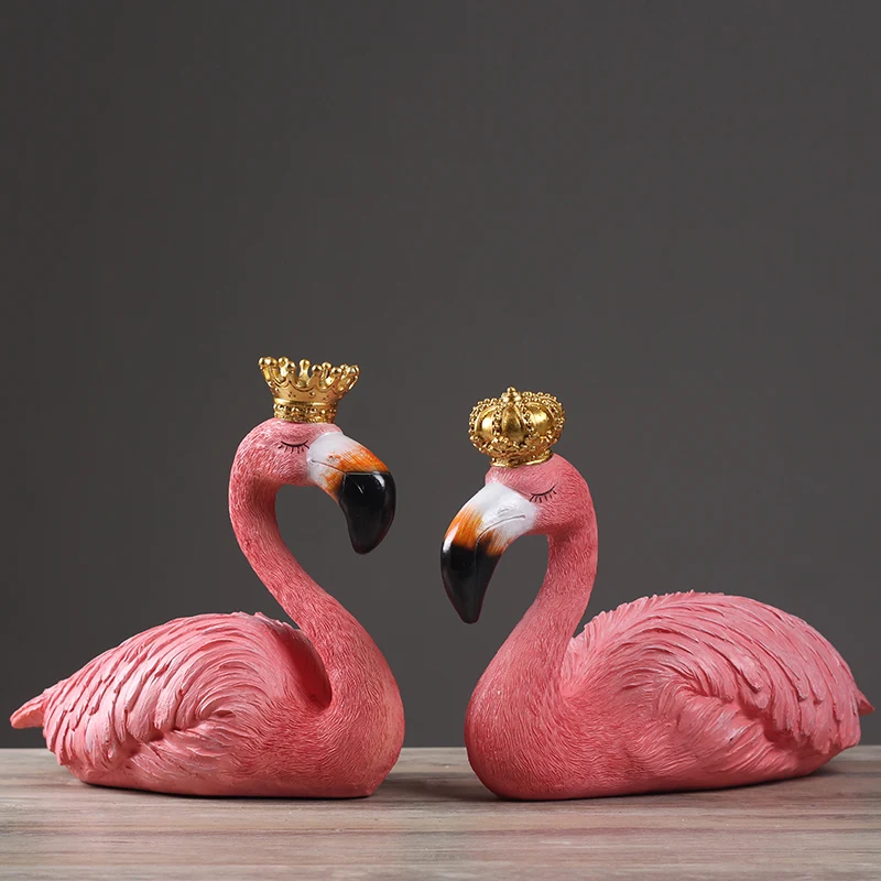 

European Flamingo decorative ornaments creative wedding gifts living room TV cabinet decorative crafts