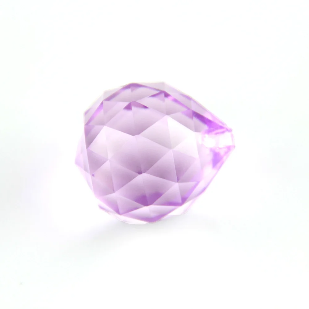 

Lilac 15mm-40mm Faceted Balls K9 Crystal Chandelier Parts Prism Suncatcher Hanging Pendant Wedding Decoration